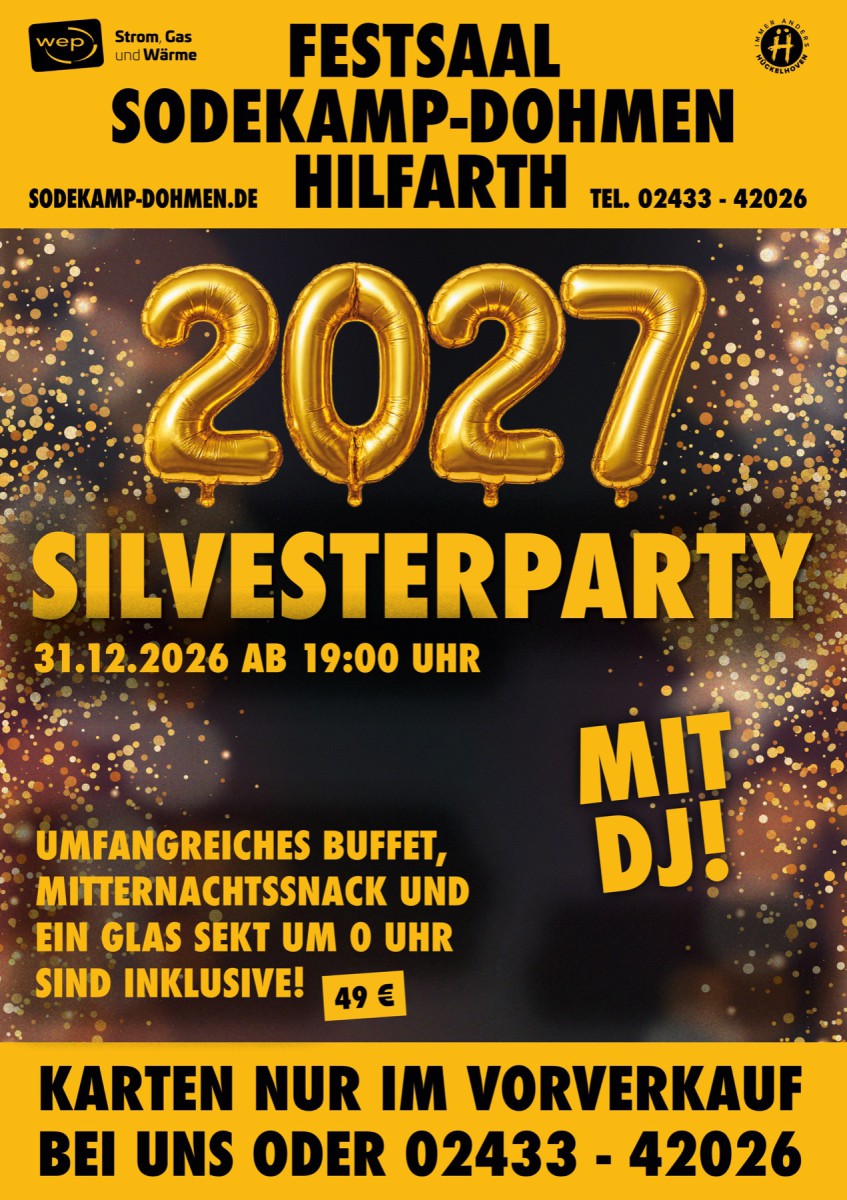 Silvesterparty – Gemeinsam ins Jahr 2027
